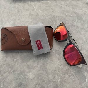 Rayban Pink/Orange Tint Reflective Sunglasses